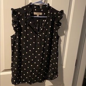 LOFT polka dot blouse - S